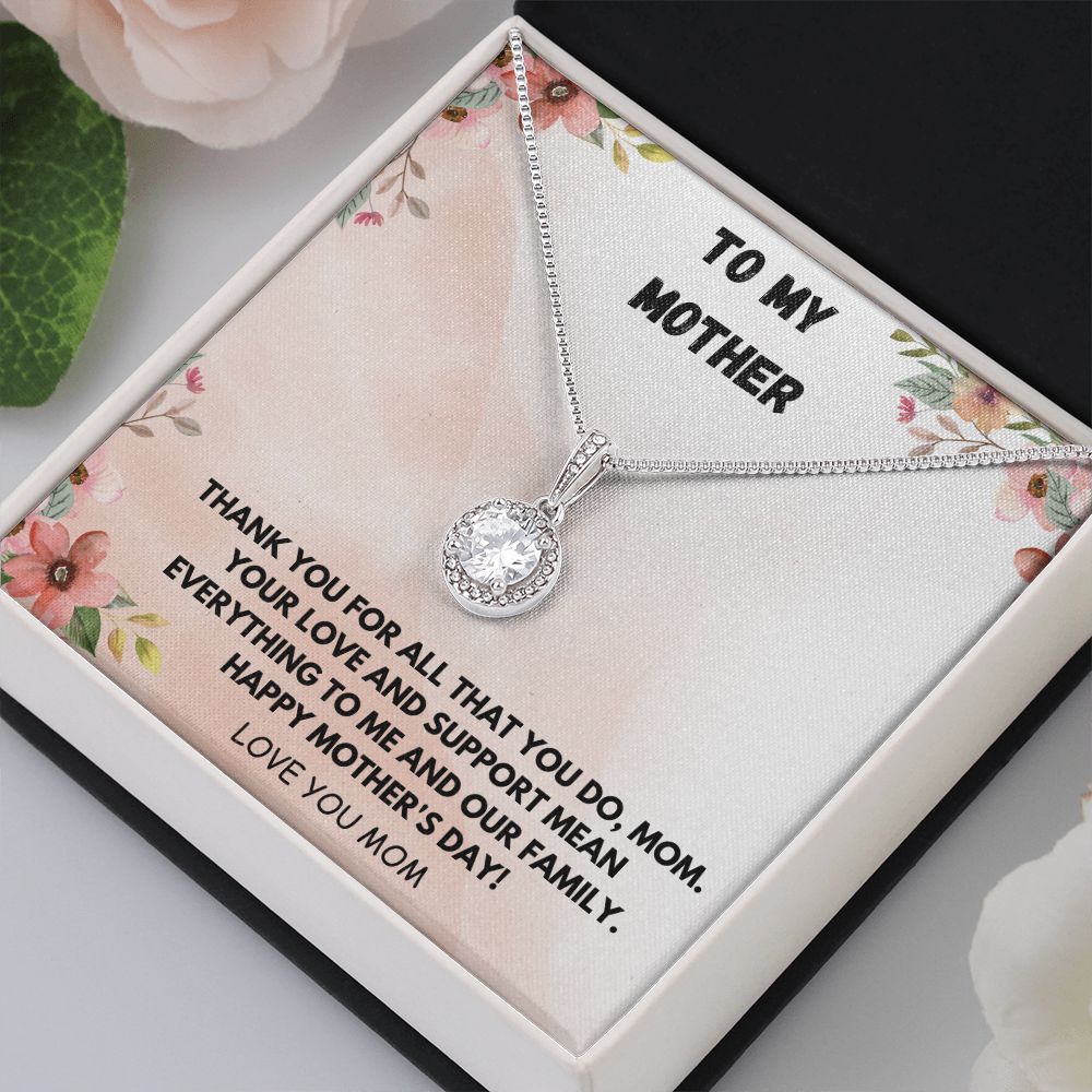 To My Mother Necklace, Mom Gift from Daughter, Mom Necklace, Mom Birthday Gift from Son, Christmas Gifts, Mothers Day Gift for Mom