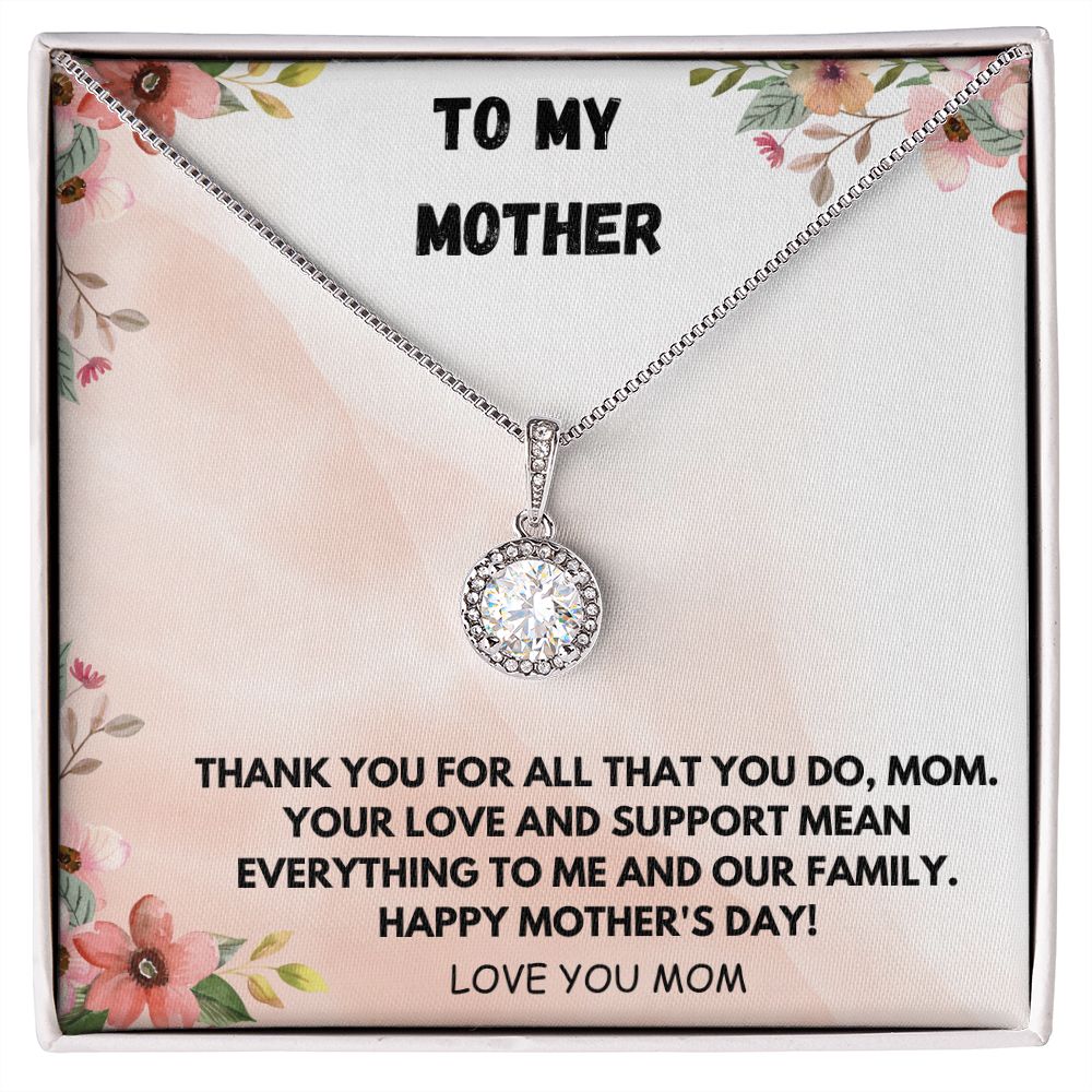 To My Mother Necklace, Mom Gift from Daughter, Mom Necklace, Mom Birthday Gift from Son, Christmas Gifts, Mothers Day Gift for Mom