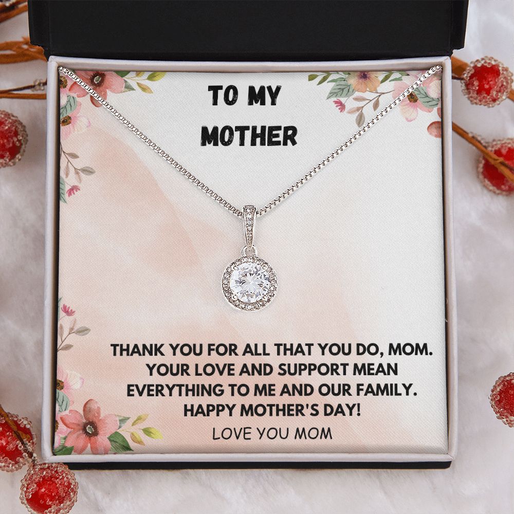 To My Mother Necklace, Mom Gift from Daughter, Mom Necklace, Mom Birthday Gift from Son, Christmas Gifts, Mothers Day Gift for Mom