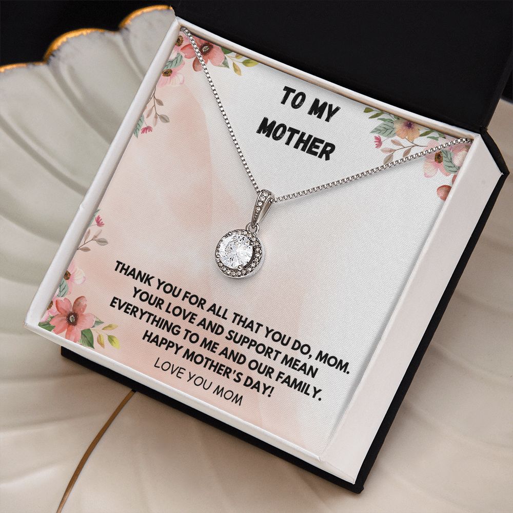 To My Mother Necklace, Mom Gift from Daughter, Mom Necklace, Mom Birthday Gift from Son, Christmas Gifts, Mothers Day Gift for Mom