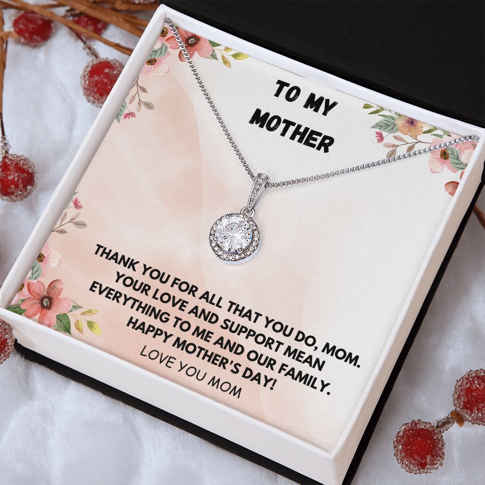 To My Mother Necklace, Mom Gift from Daughter, Mom Necklace, Mom Birthday Gift from Son, Christmas Gifts, Mothers Day Gift for Mom