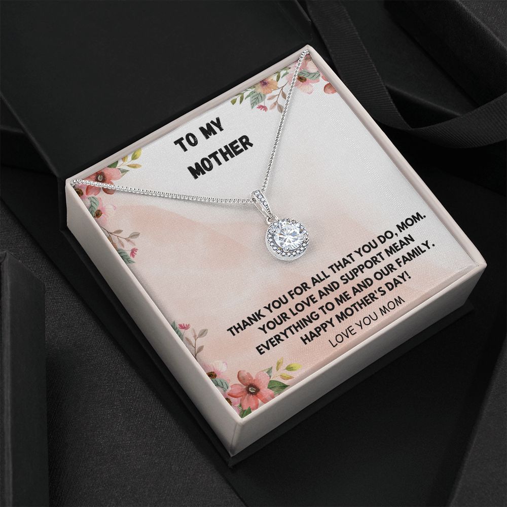 To My Mother Necklace, Mom Gift from Daughter, Mom Necklace, Mom Birthday Gift from Son, Christmas Gifts, Mothers Day Gift for Mom