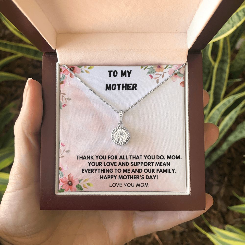 To My Mother Necklace, Mom Gift from Daughter, Mom Necklace, Mom Birthday Gift from Son, Christmas Gifts, Mothers Day Gift for Mom