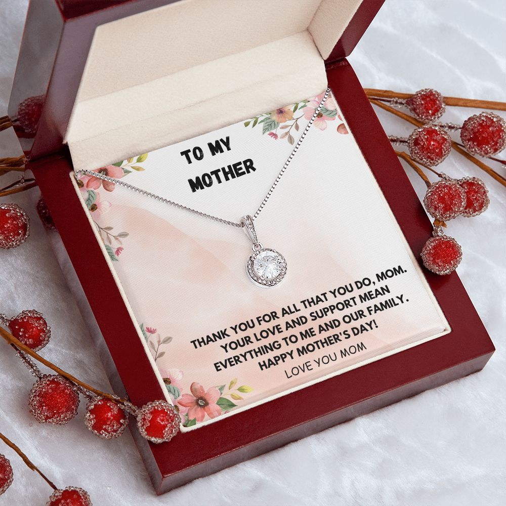 To My Mother Necklace, Mom Gift from Daughter, Mom Necklace, Mom Birthday Gift from Son, Christmas Gifts, Mothers Day Gift for Mom