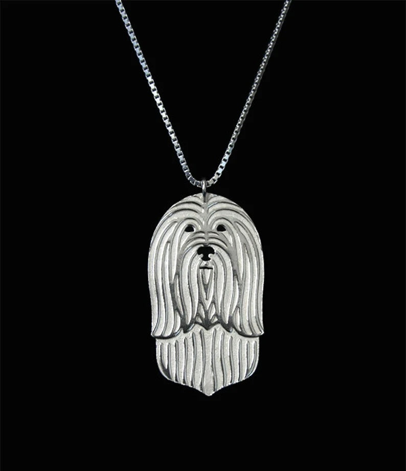 New Cute Bearded Collie Pendant & Chain !