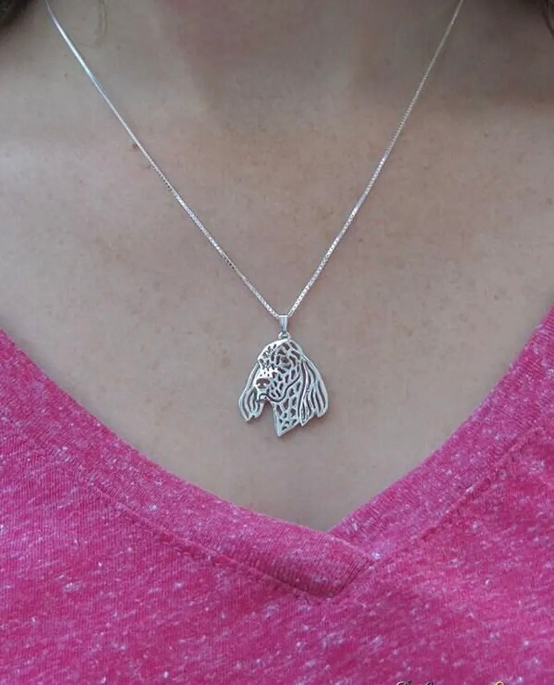 New Cute English Setter Pendant & Chain !