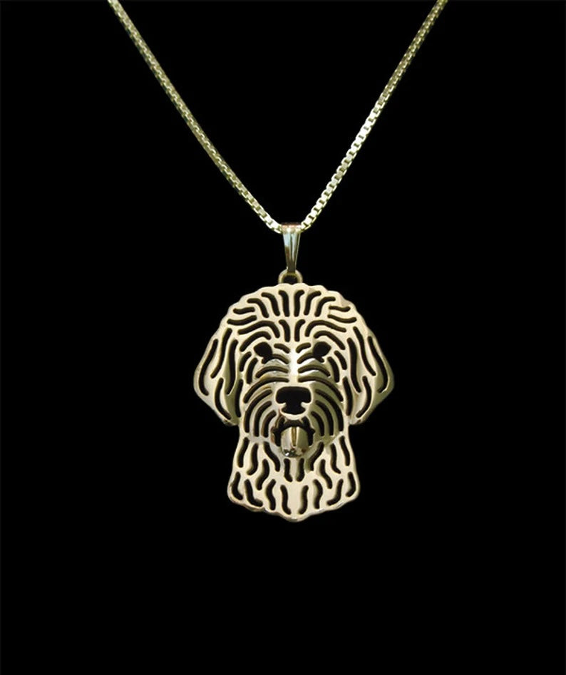 New Cute Labradoodle Pendant & Chain !