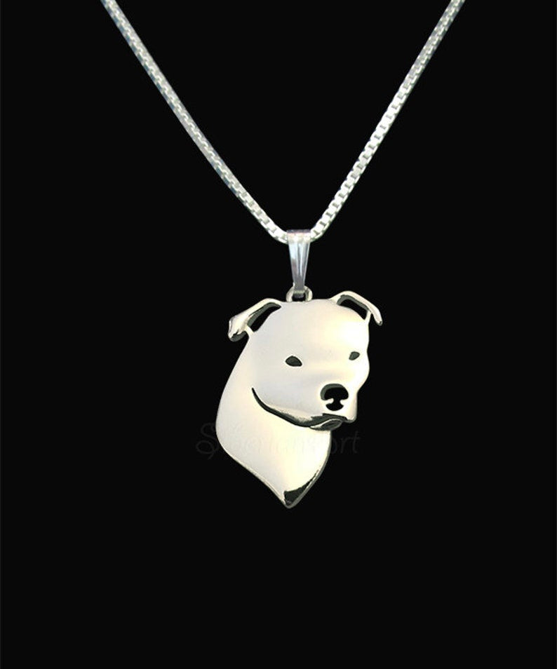 New Cute Stafforshire Bull Terrier Necklace !