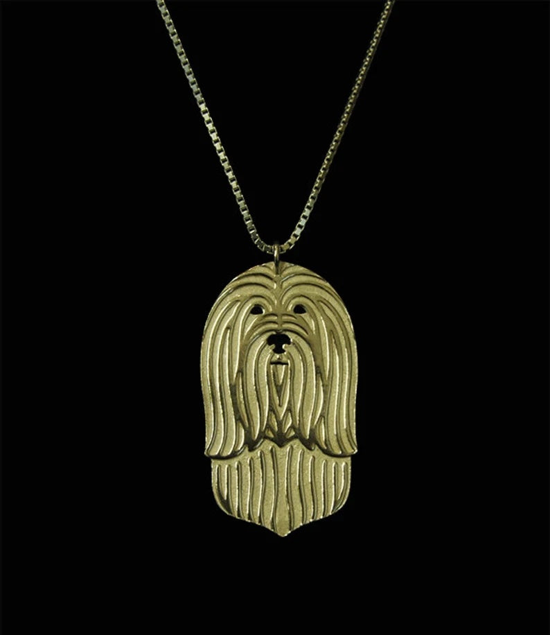 New Cute Bearded Collie Pendant & Chain !