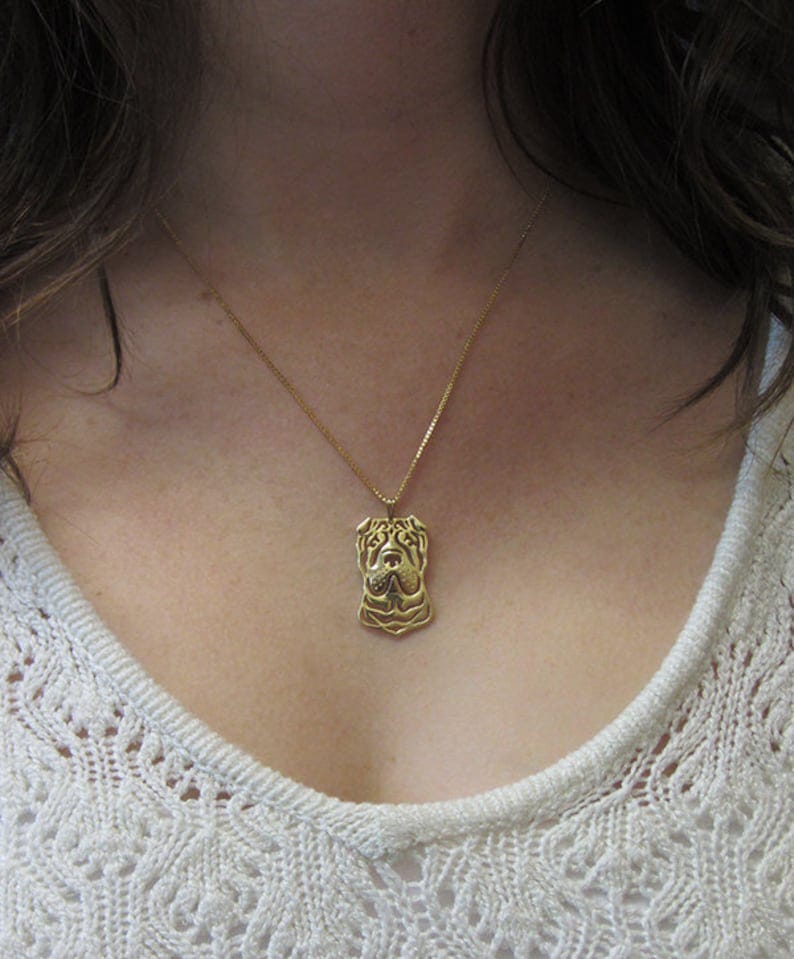 New Cute Tiny Shar Pei Necklace !