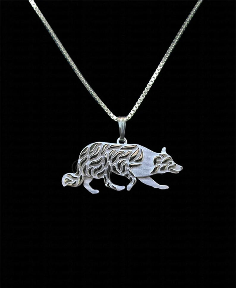 New Cute Borde Collie Pendant & Chain !