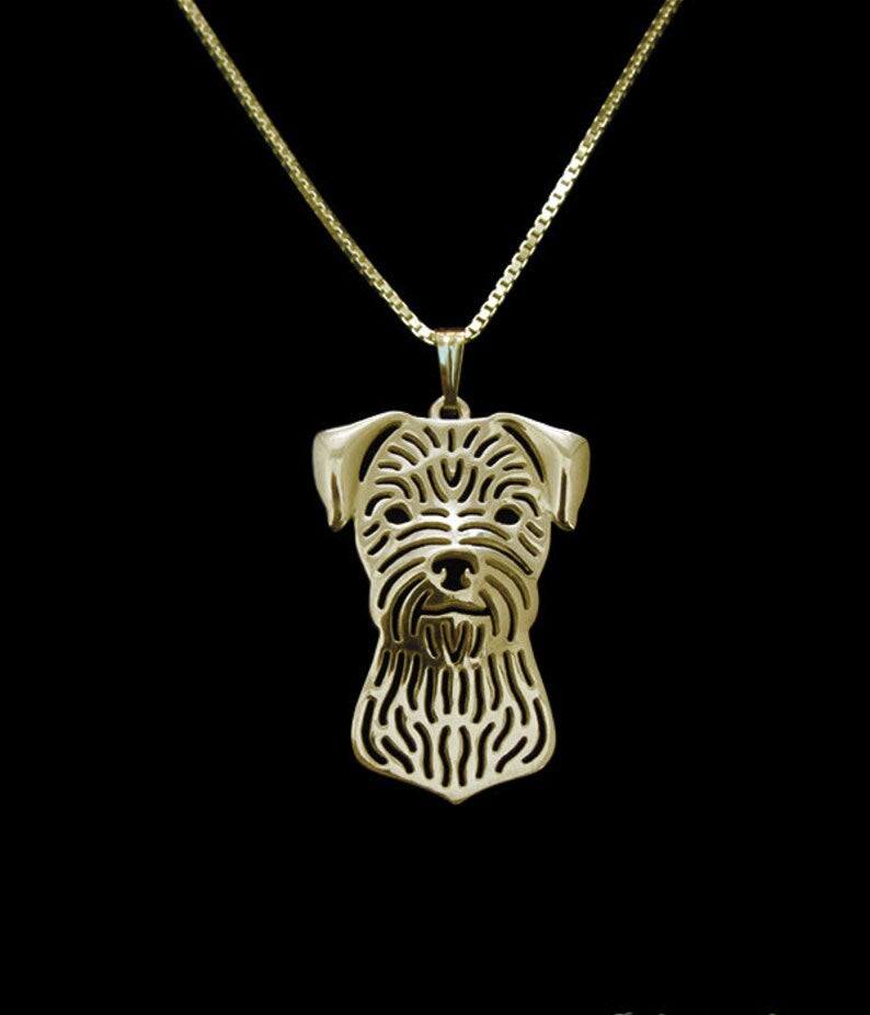 New Cute Patterdale Terrier Pendant & Chain !