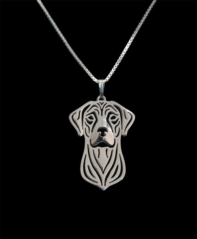 New Cute Rhodesian Ridgeback Pendant & Chain !