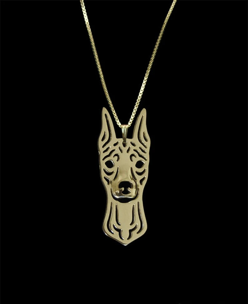 New Cute Miniature Pinscher Necklace Floppy ears !