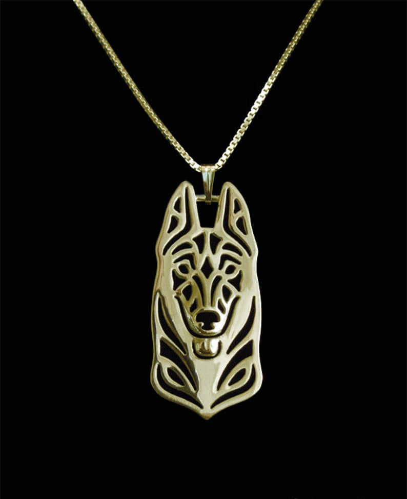 New Cute Belgian Malinois Pendant & Chain !