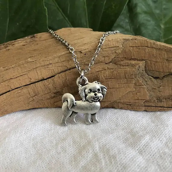 New Cute Tiny Maltipoo Necklace!