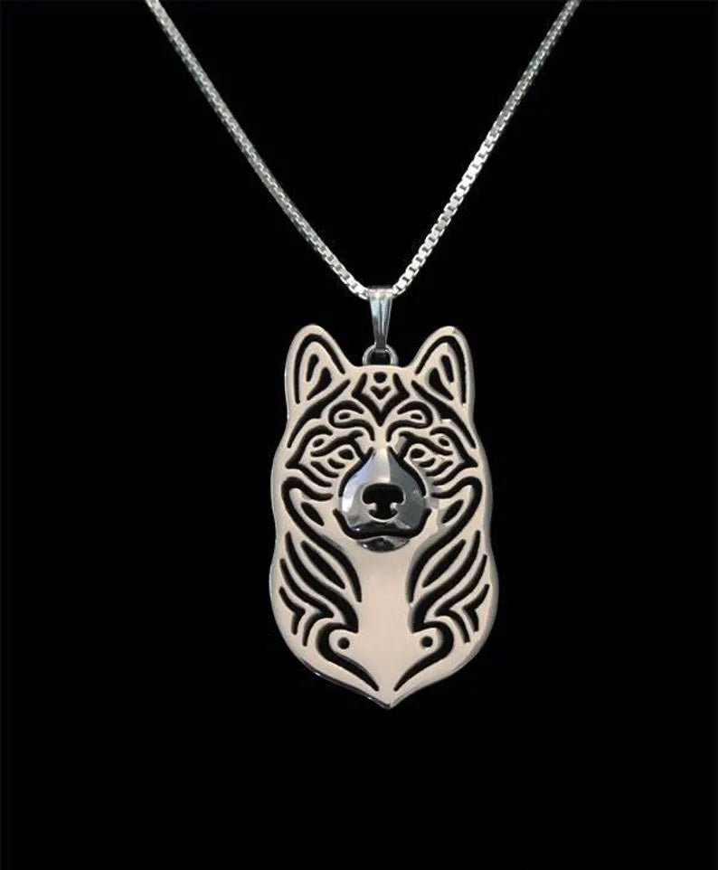 New Cute Akita Inu Pendant & Chain !