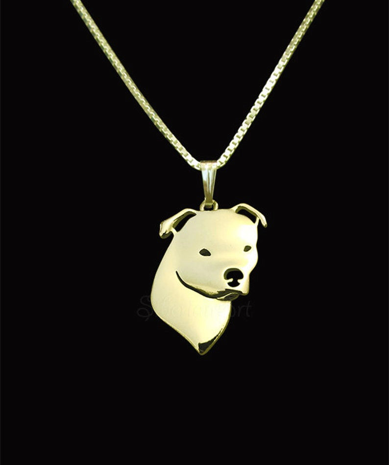 New Cute Stafforshire Bull Terrier Necklace !