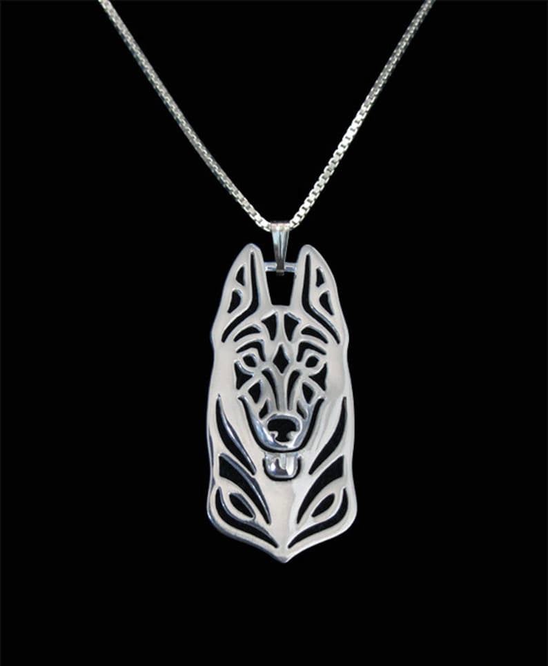 New Cute Belgian Malinois Pendant & Chain !