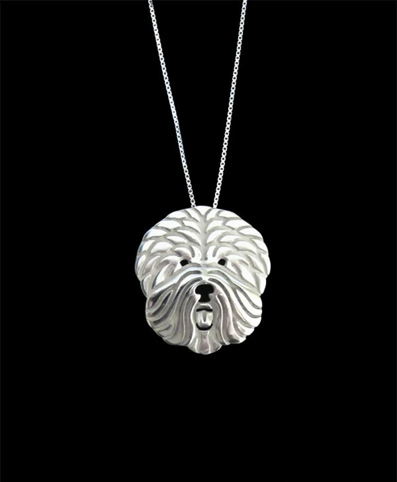 New Cute Old English Sheepdog English Pendant & Chain !