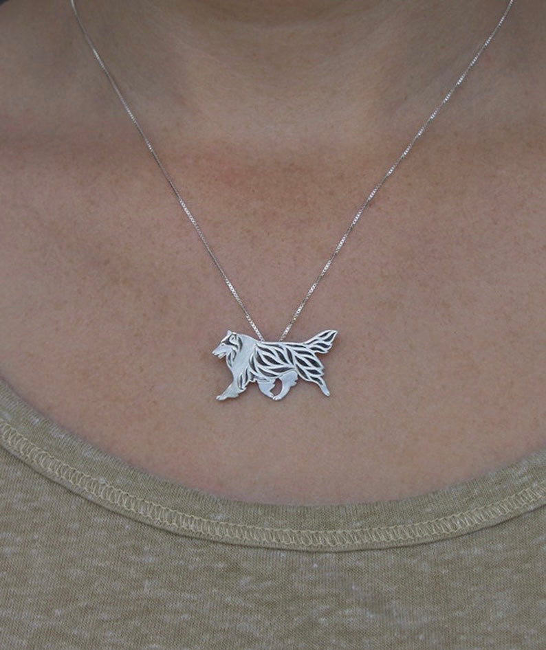 New Cute Rough Collie Necklace !