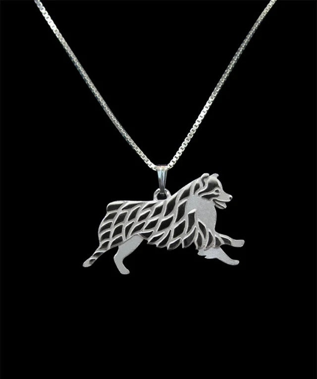 New Cute Border Collie Pendant & Chain !