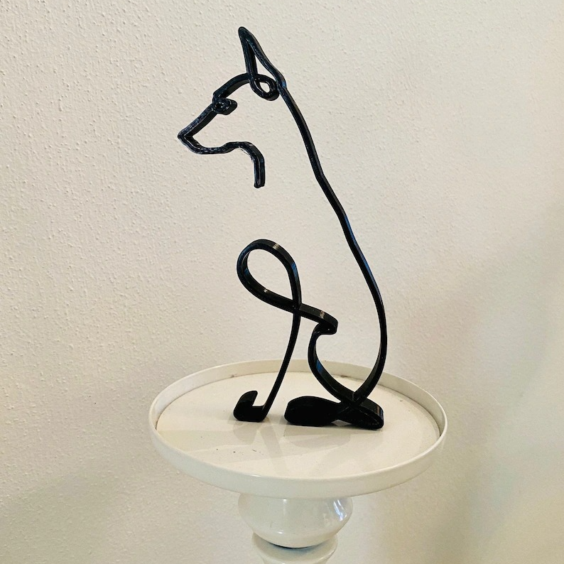 Doberman Pinscher Minimalist Art Sculpture