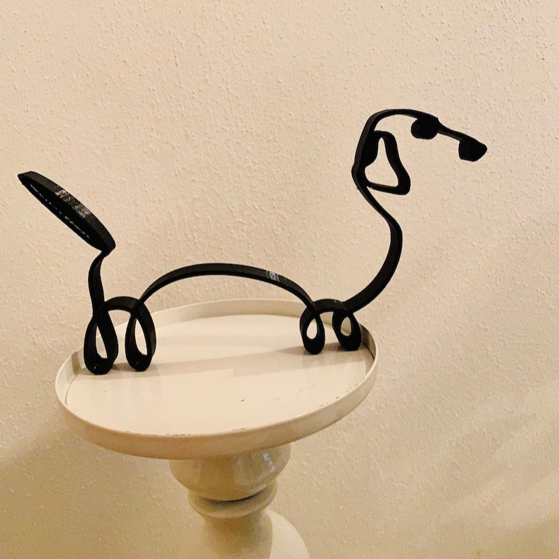 Dachshund Minimalist Art Sculpture