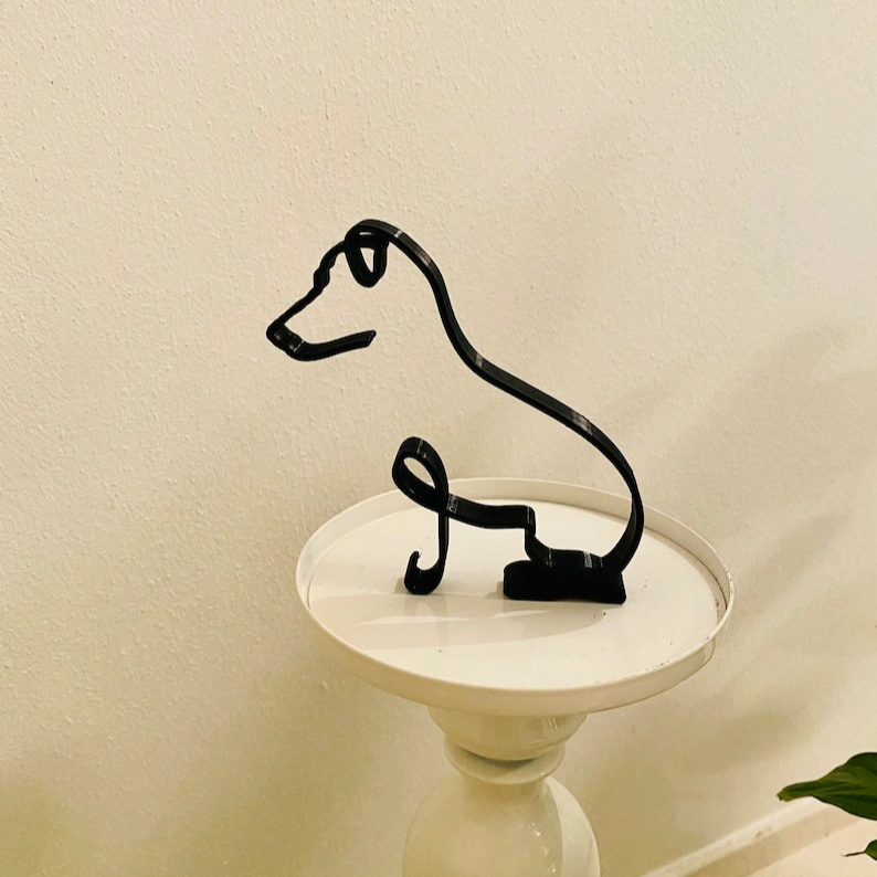 Jack Russell Minimalist Art Sculpture