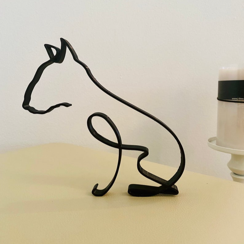 Bull Terrier Minimalist Art Sculpture