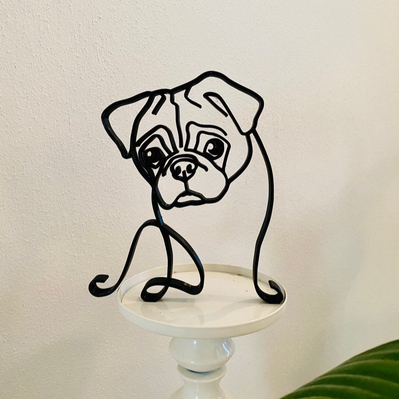 Pug Minimalist Art Sculpture