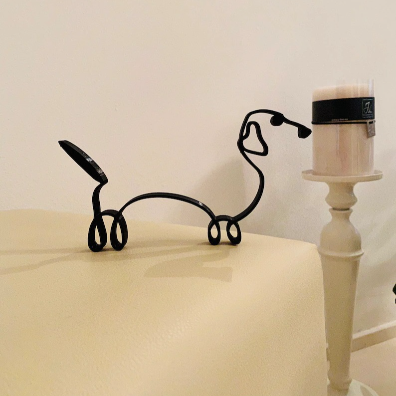 Dachshund Minimalist Art Sculpture