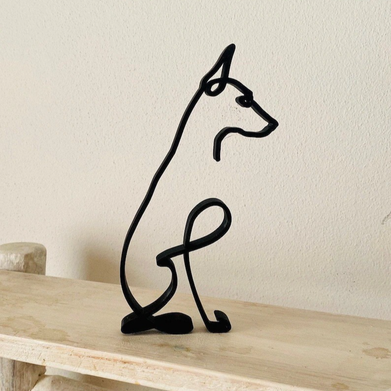 Miniature Pinscher Minimalist Art Sculpture