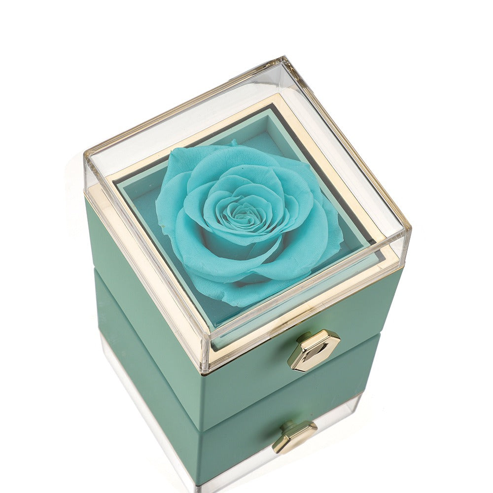 Eternal Rose Box - W/ S925 Ring & Real Rose