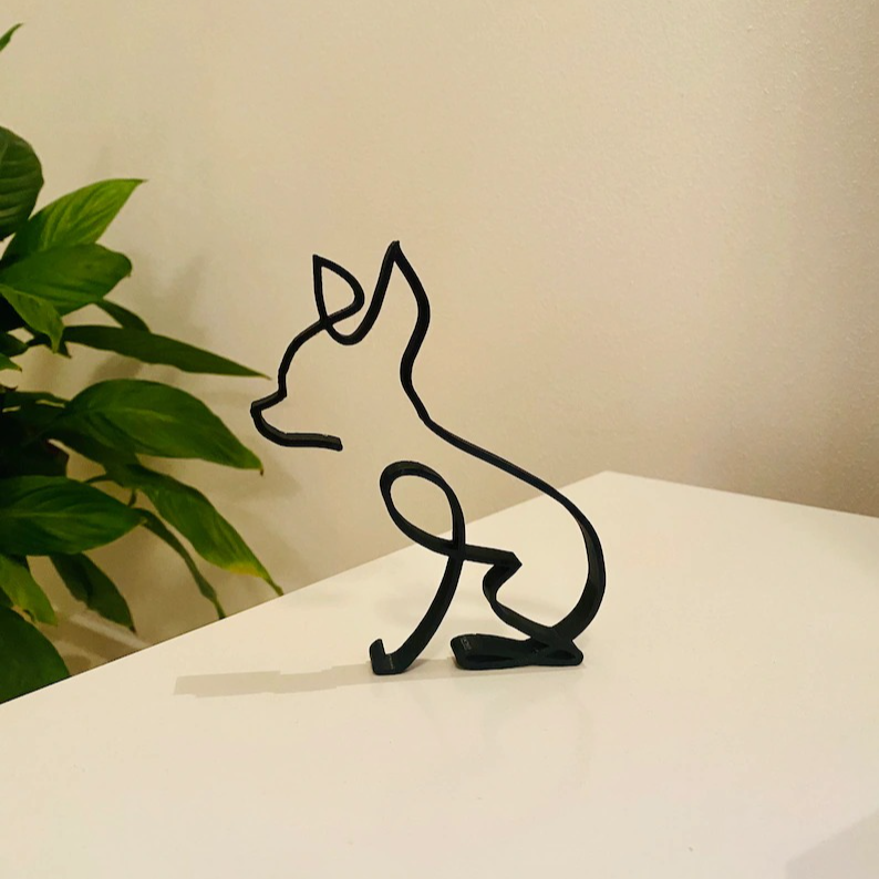 Chihuahua Minimalist Art Sculpture