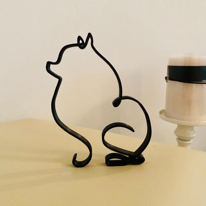 Pomeranian Minimalist Art Sculpture