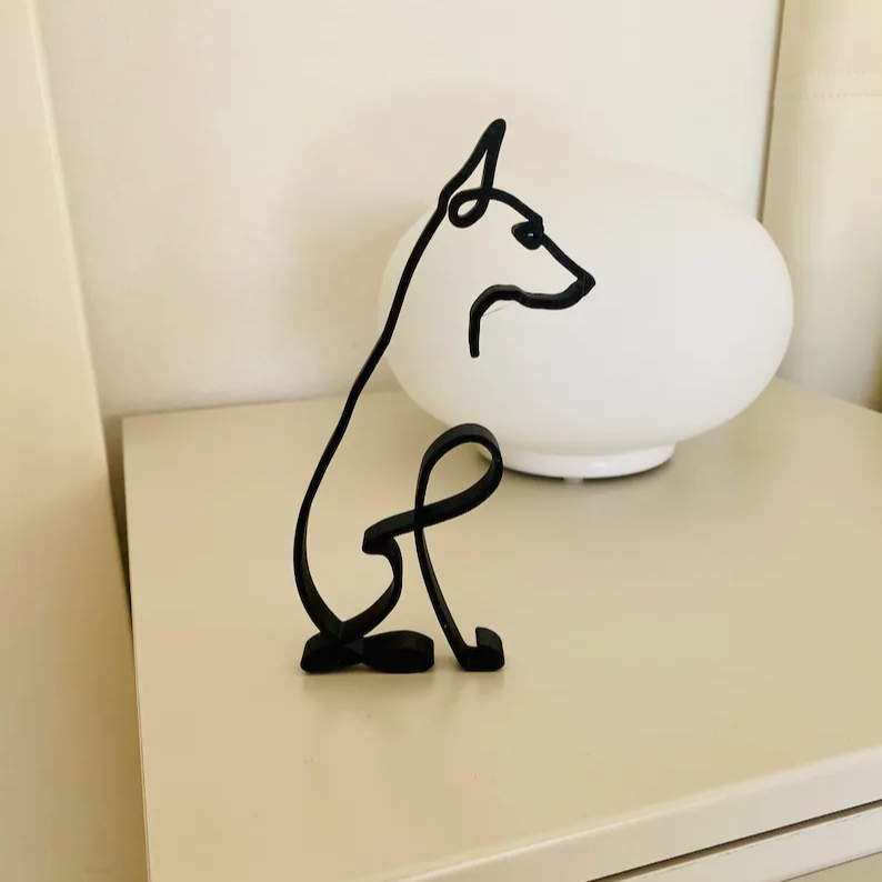 Miniature Pinscher Minimalist Art Sculpture