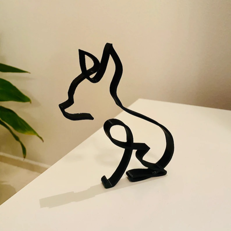 Chihuahua Minimalist Art Sculpture