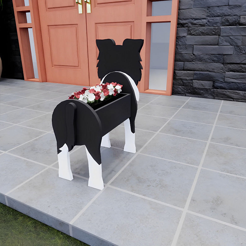 Border Collie Planter