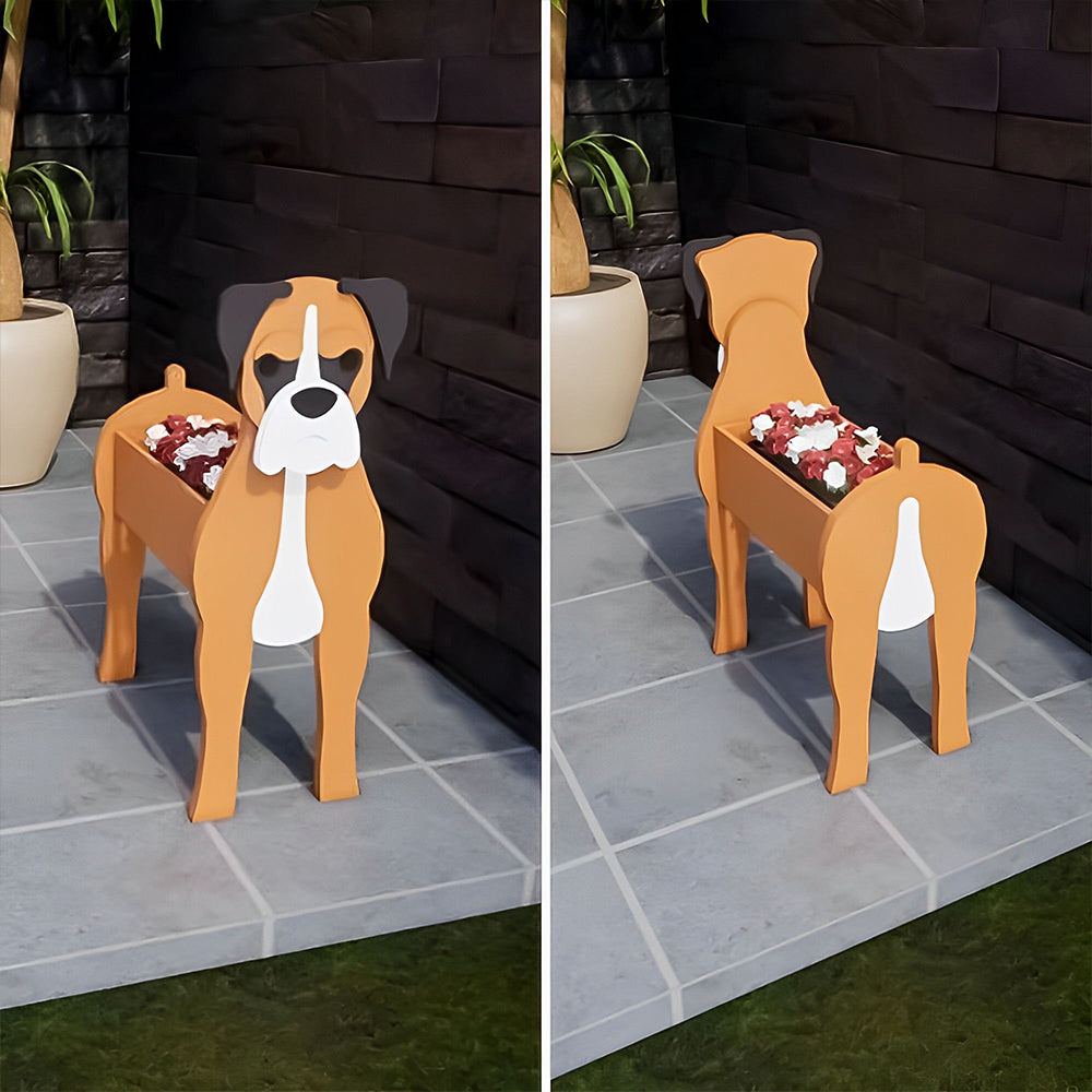 Boxer Dog Planter