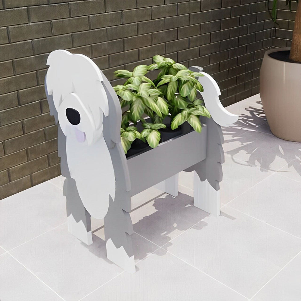 English Shepherd Dog Planter