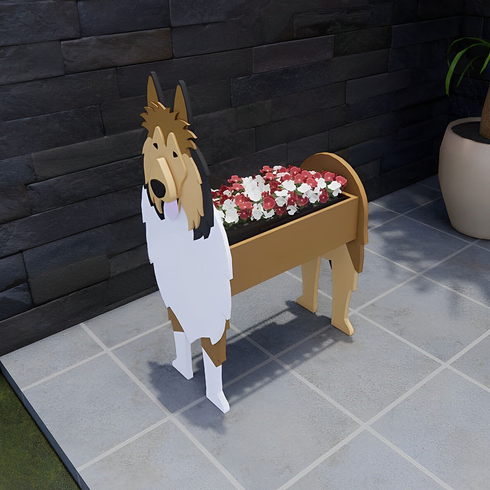 Rough Collie Planter