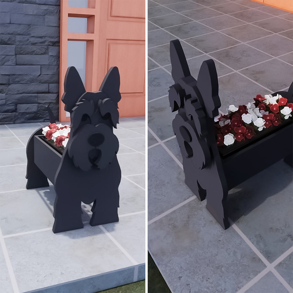 Scottish Terrier Planter