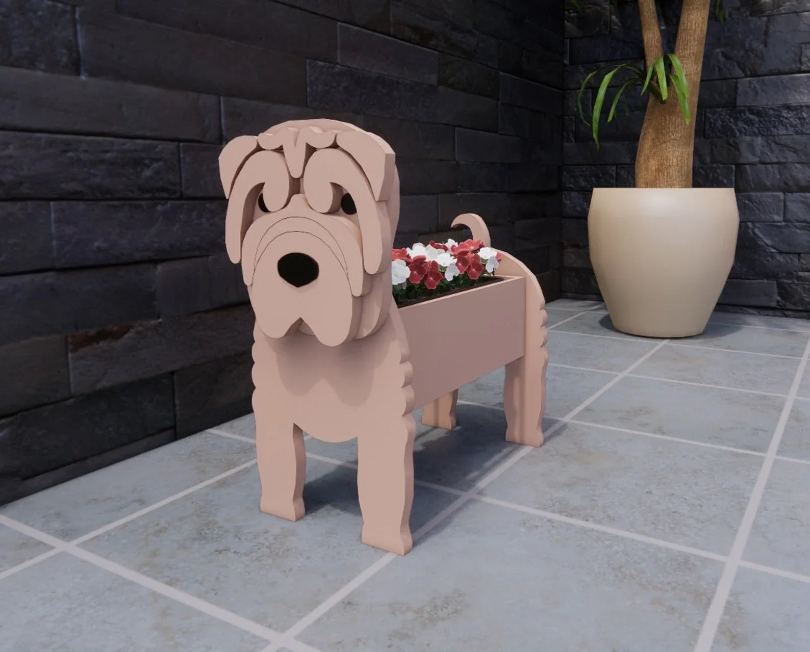 Shar Pei Planter