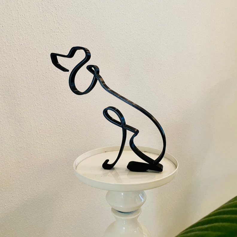 Poodle Minimalist Art Sculpture