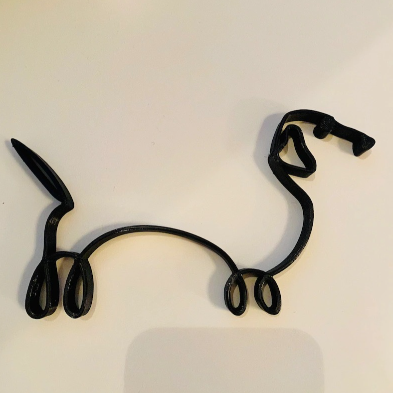 Dachshund Minimalist Art Sculpture