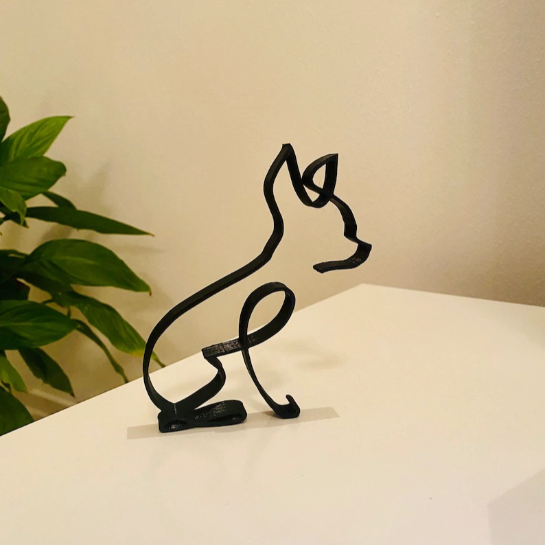 Chihuahua Minimalist Art Sculpture