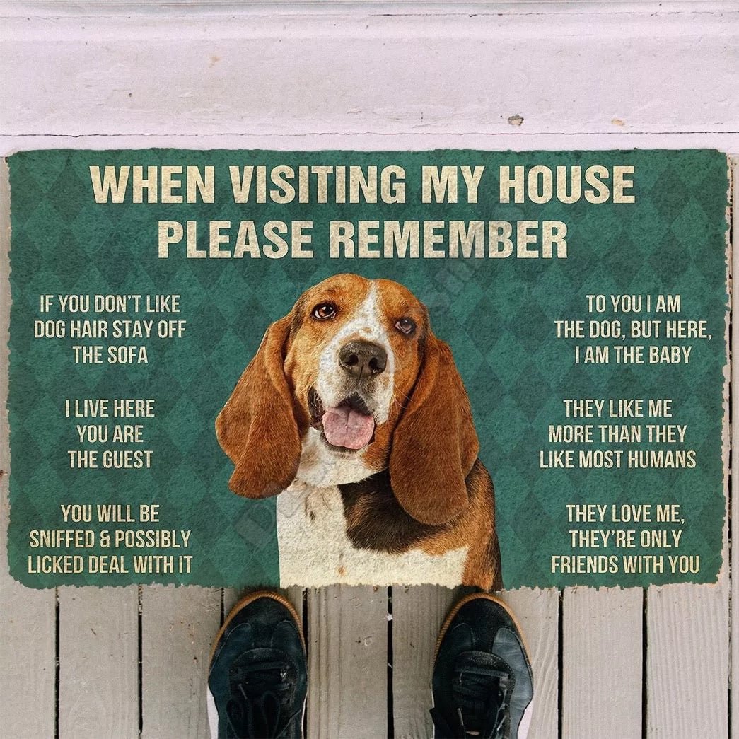 Basset hound funny doormat