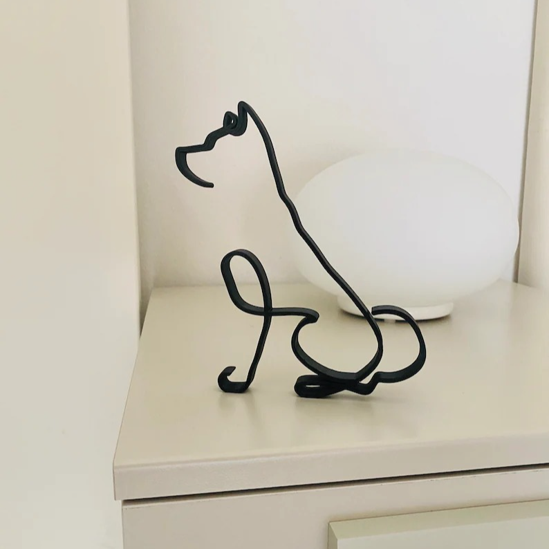 Akita Minimalist Art Sculpture