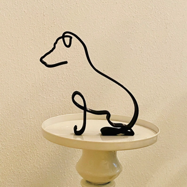 Jack Russell Minimalist Art Sculpture